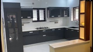 Modular kitchen  Acrylic High Gloss Grey German Kitchen by  ROYAL MODULAR KITCHENS  TN 2022 [upl. by Ramso]