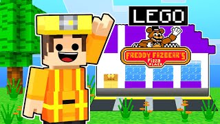 Building My Own LEGO FNAF Pizzeria In Minecraft [upl. by Astor]