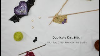 Duplicate Knit Stitch [upl. by Nnaitak]