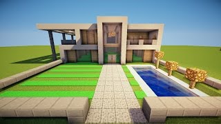 MINECRAFT GROßES MODERNES HAUS bauen TUTORIAL german [upl. by Nileve546]