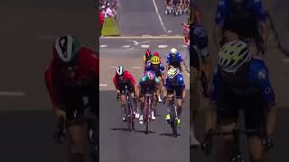 BLANKA VAS A reduced group at the line after a crash takes down riders including the Yellow jersey [upl. by Ellinet]