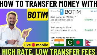 How to transfer money international online with botim app  botim app se kaise money transfer karein [upl. by Anak]