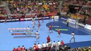 Danemark vs Pologne Main round handball 2011 Jan 22 2011 [upl. by Rinee]