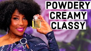 TOP 5 POWDERY CREAMY FRAGRANCES YOU NEED  AFFORDABLE  PERFUME COLLECTION  PAM JORDAN [upl. by Mashe48]