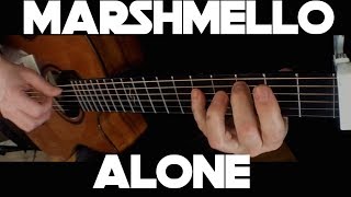 Kelly Valleau  Alone Marshmello  Fingerstyle Guitar [upl. by Frager395]