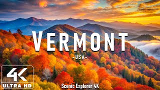 Vermont 4K UHD  Enchanting Autumn Landscapes with Peaceful Relaxing Music Autumn Ambience [upl. by Eeneg]