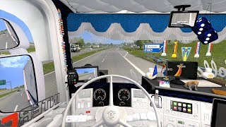 Euro Truck Simulator 2 v135  Scania RJL Tuning V8 Sound  Skin  Interior Chereau Trailer [upl. by Anirehtac]