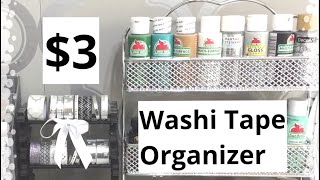 3 DIY Dollar Tree Organization Washi Tape [upl. by Airlie326]