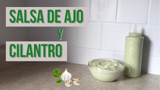 Como Hacer Salsa de Ajo y Cilantro  Garlic with Cilantro Sauce markosferrez [upl. by Eveneg116]