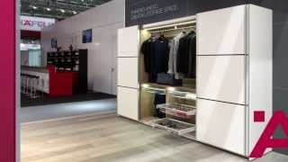 Häfele  Interzum 2013  fonctionnalités pour espaces de rangement [upl. by Anadal]