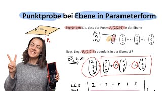 Matheabitur  Punktprobe Vektorrechnung  Liegt der Punkt in der Ebene [upl. by Anaert617]