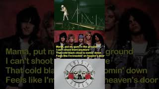 GUNS N ROSES  KNOCKIN ON HEAVENS DOOR LYRICS 3 [upl. by Jerrilee411]