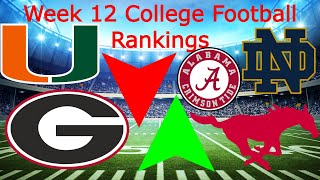 My Week 12 College Football Rankings  Updated Playoff Predictions [upl. by Zillah]