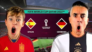 ESPAÑA vs ALEMANIA  MUNDIAL QATAR 2022 PREDICCION  FIFA 23 [upl. by Llecrad]