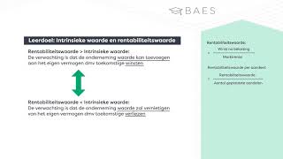 Intrinsieke waarde en rentabiliteitswaarde berekenen  BAES Education [upl. by Assirrak]