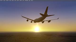 Madeira LPMA  Frankfurt EDDF Approach Landing 747 Condor P3D IVAO [upl. by Vtarj]