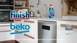 Lavevaisselles Beko Autodose  1 an de Finish Power Gel gratuit [upl. by Gildus]