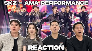 Stray Kids Perform quotBye Bye Bye  Chk Chk Boomquot  AMAs 50th Anniversary Special REACTION [upl. by Maegan]