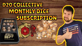 Dice Subscription Service Website D20 Collective  Swashbuckler Dice Unboxing [upl. by Urissa]