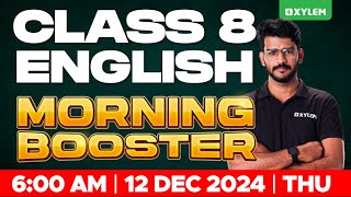 Class 8 Chistmas Exam  English  Morning Booster  Xylem Class 8 [upl. by Hardej]