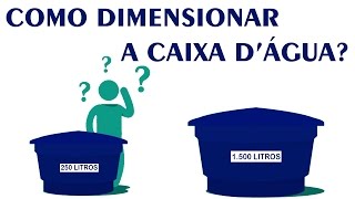 Como dimensionar a capacidade de uma Caixa dágua [upl. by Amoritta]