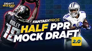 HalfPPR Mock Draft 20  Fantasy Football PickbyPick Strategy  Player Advice with Paul Charchian [upl. by Siednarb574]