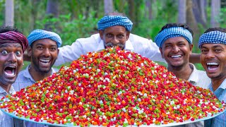 TUTTI FRUTTI  Colourful Papaya Candy with Ice Cream  Papaya Harvesting and Cooking in Village [upl. by Groh]