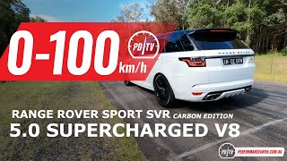 2021 Range Rover Sport SVR Carbon Edition 0100kmh amp engine sound [upl. by Hilary]