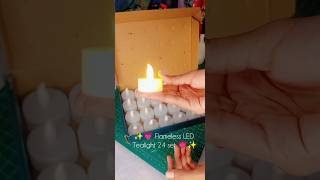 Flameless LED Tealight 24 set ✨ trending diwali tealightcandles review [upl. by Elgar]