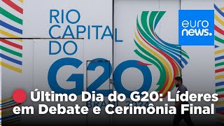 AO VIVO  G20 Rio Dia 2 – Chegada de Líderes Debates sobre Energia Desenvolvimento e Encerramento [upl. by Monjan721]