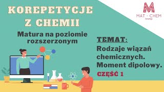 RODZAJE WIĄZAŃ CHEMICZNYCH MOMENT DIPOLOWY CZĘŚĆ 1  MATCHEM Korepetycje [upl. by Duthie]