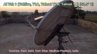 Yahsat 525°E Tracking in 4 feet Dish antenna Madhya Pradesh india [upl. by Nnaeel]