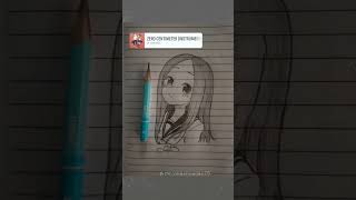 Takagi from Teasing Master Takagisan drawing art anime karakaijouzunotakagisan pencilsketch [upl. by Annayad]