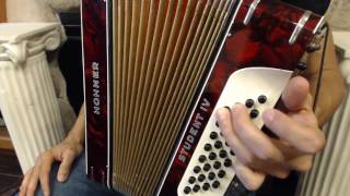 How to Play a 32 Bass Accordion  Lesson 6  Three Chord Song in A Minor  Korobushka [upl. by Dede]