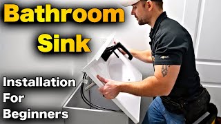 How To Install A Bathroom Sink HOOKING UP BATHROOM SINK DRAIN [upl. by Vikki559]