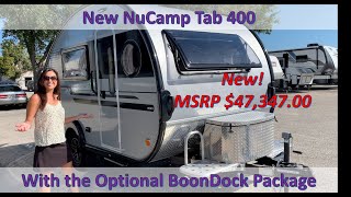 Tour the NEW NuCamp Tab 400 with the Boondock Option [upl. by Cown]