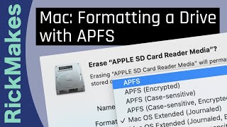 Mac Formatting a Drive with APFS [upl. by Ivette535]