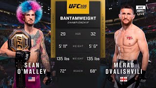 🔴 UFC 306 Sean OMalley vs Merab Dvalishvili  Full Fight amp Highlights  Bantamweight Title Bout [upl. by Ennyleuqcaj129]