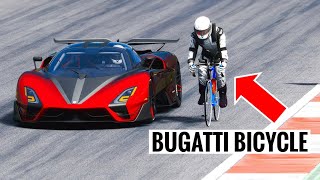 2022 SSC Tuatara Aggressor vs Bugatti Bicycle Monster at Monza [upl. by Bert]