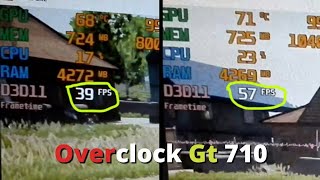 How To Overclock gt 710  fps boost  Best Msi Afterburner Settings For Gt 710  Gt 710 oc [upl. by Lam]