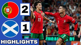 🔴Portugal vs Scotland 21 Extended HIGHLIGHTS  Ronaldo Winning GOAL  UEFA Nations League [upl. by Phoebe]