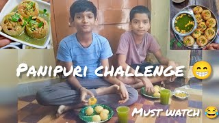 panipuri challenge 😂  must watch  like share subscribe 🥰 panipuri challenge yt subscribe [upl. by Aihsatal855]