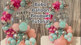 Bobo Balloon Bouquet tutorial  Balloon bouquet for birthday balloon bouquet ideasballoonbouquet [upl. by Llemrej449]