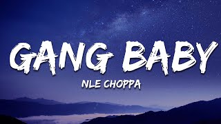 NLE Choppa  Gang Baby Lyrics [upl. by Corley658]