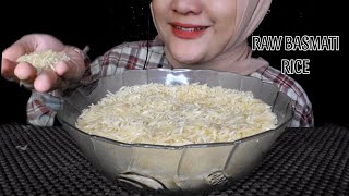 ASMR RAW RICE EATING  RAW BASMATI RICE  BERAS BASMATI DAWAAT BRIYANI [upl. by Carie]