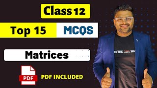 Chapter 3 Matrices MCQs Class 12 I Class 12 Maths Matrices Important MCQs I Ashish Sir [upl. by Anabal207]