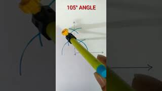 How to construct 105 degree angle with compass 💥 105° angle practicalgeometry shorts maths viral [upl. by Fernald221]