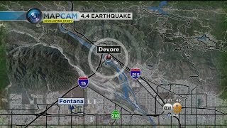 Quake With Magnitude 44 Rattles Area Near Devore [upl. by Terrie]