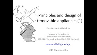 Dr Mariam Orthodontic Removable appliances 1 [upl. by Henriha]