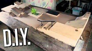 DIY FINGERBOARD WOODEN SKATEPARK LB SKATE [upl. by Eerhs]